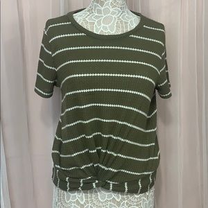 Altr’d State Striped shirt with Front knot